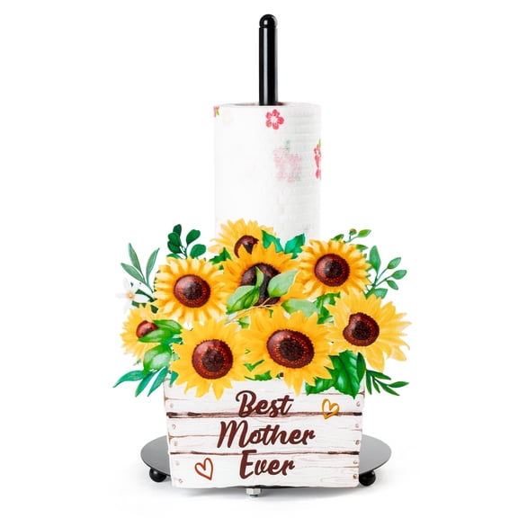 2ooya Sunflower Kitchen Tissue Holders,Free-Standing Paper Towel Rack,12.6inch,1 Pack