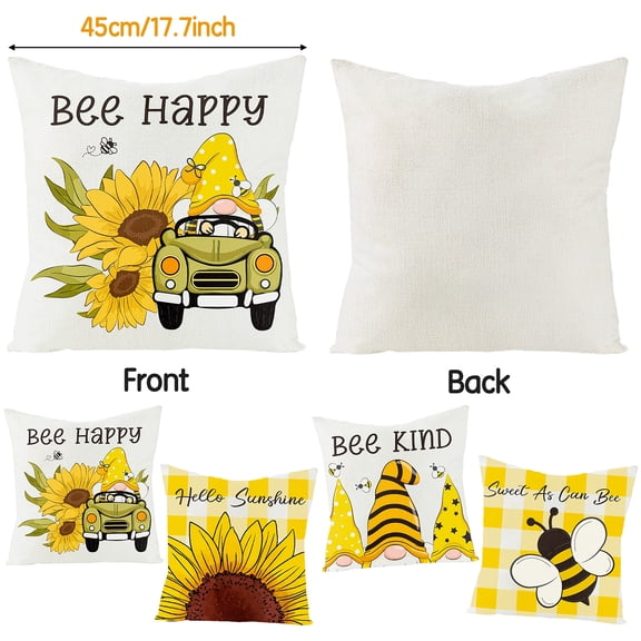 2ooya Liner Pillow Cover for Cushion for Home Decoration,4 Count