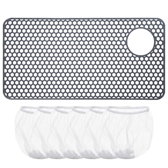 2ooya Silicone Mesh Pad, Kitchen Drain Mat,28.3inch,with Sink Strainer