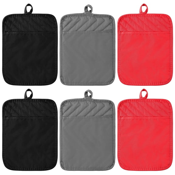2ooya Square Heat Proof Mat with Pocket, 6 Count for Kitchen Baking BBQ