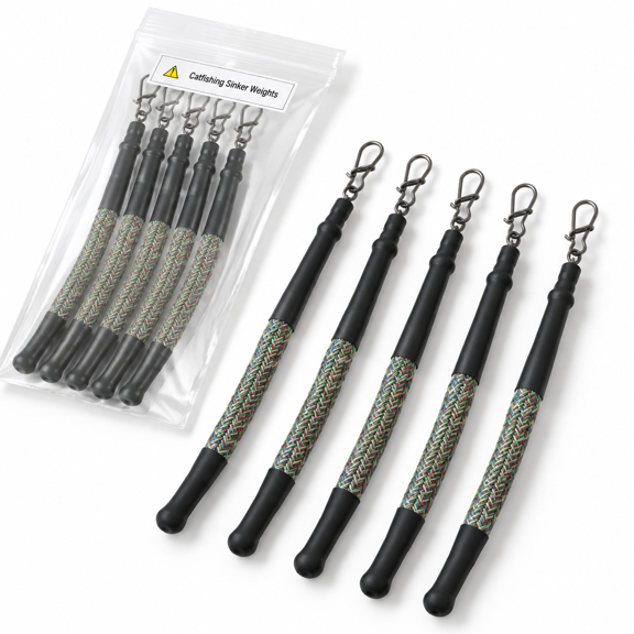 2oz-5pcs Snagless Catfish Dragging Weights with Rattles for Trolling Drifting Bottom Bouncing