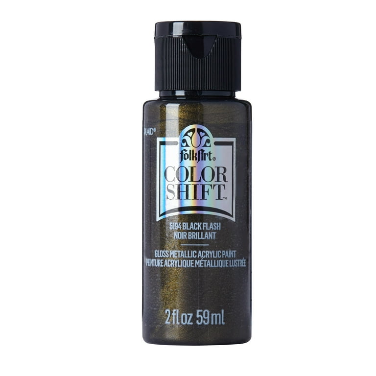 FolkArt Color Shift Acrylic Craft Paint Black 2 fl oz Gloss Finish