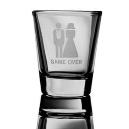 2oz Game Over Shot Glass Wedding Groomsman gift 2oz Game Over Shot Glass Wedding Groomsman gift