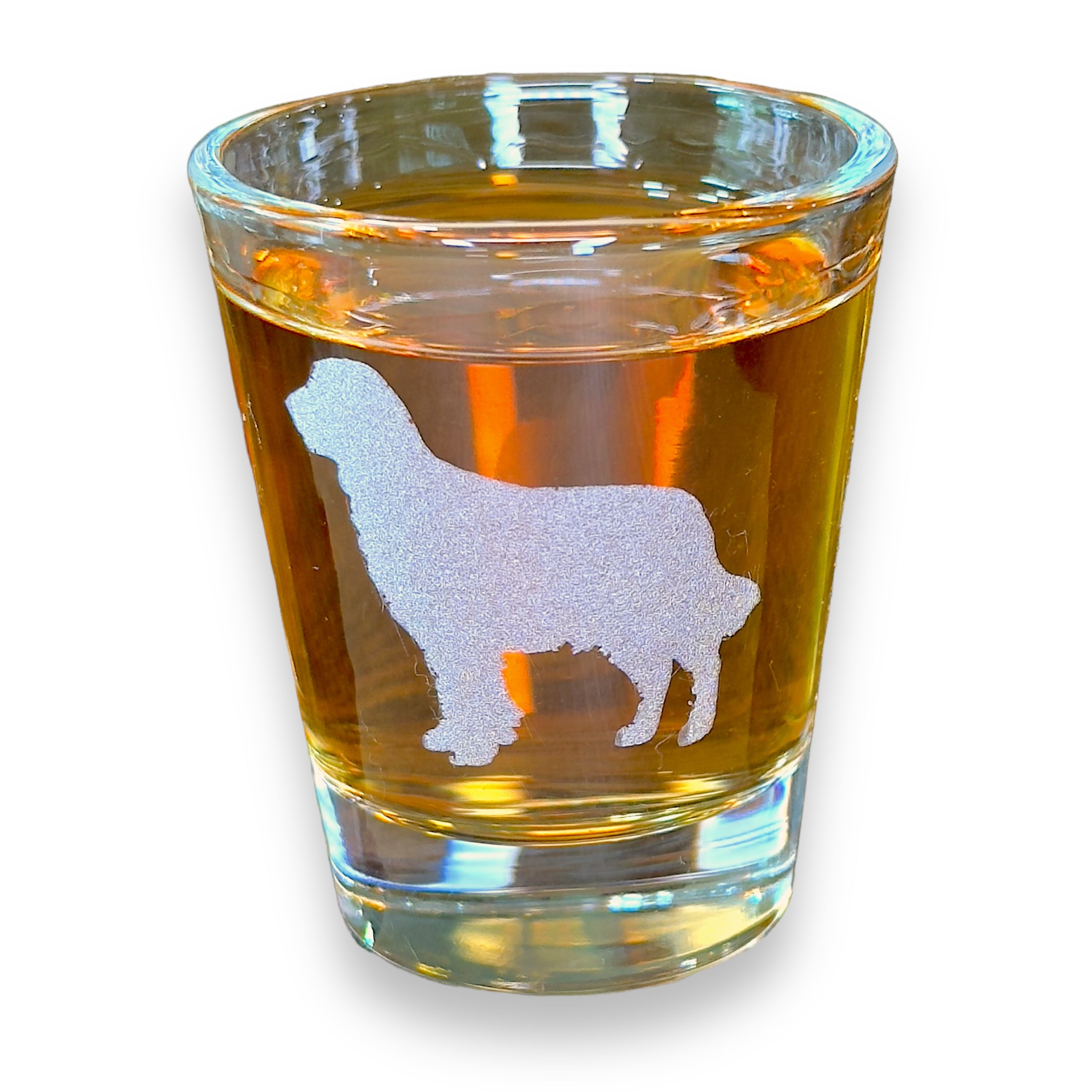 2oz Poodle dog puppy Shot Glass