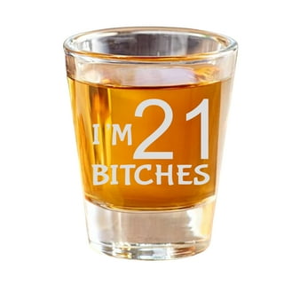2oz 2002 Happy 21 Shotglass LASER 2oz 2002 Happy 21 Shotglass LASER