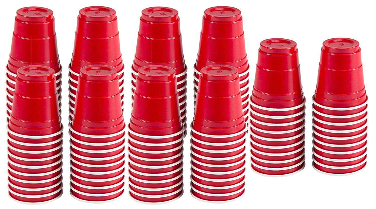BarConic® 2 oz. Red Plastic Cups - 200 Count — Bar Products