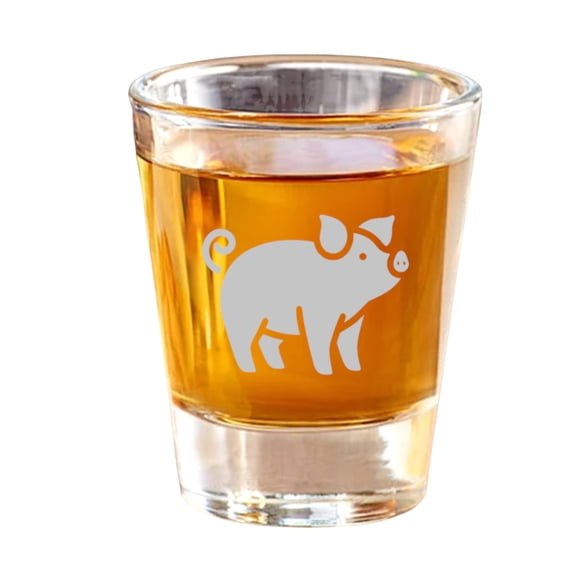 2oz Piglet Shot Glass