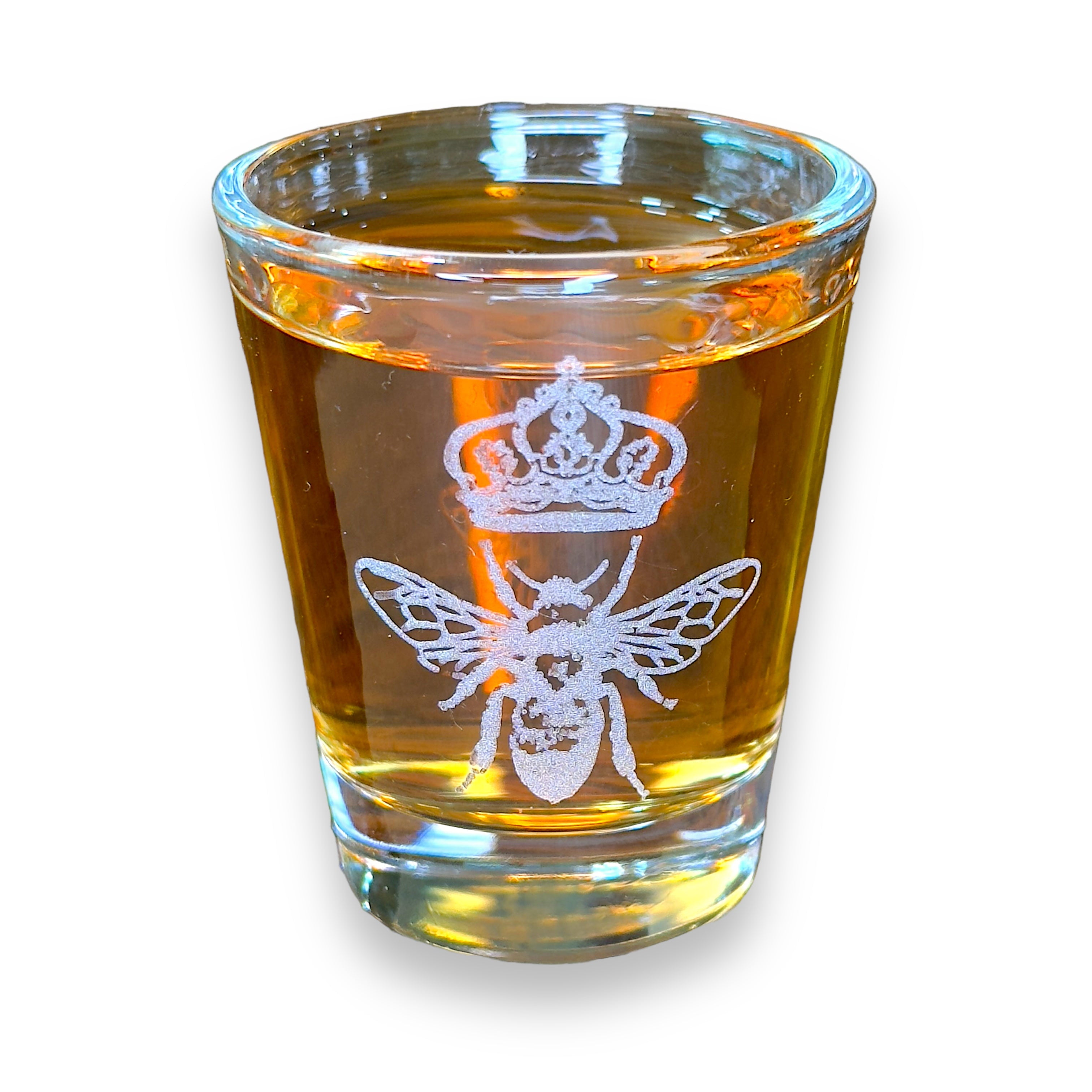 2oz Queen Bee Shotglass LASER 2oz Queen Bee Shotglass LASER