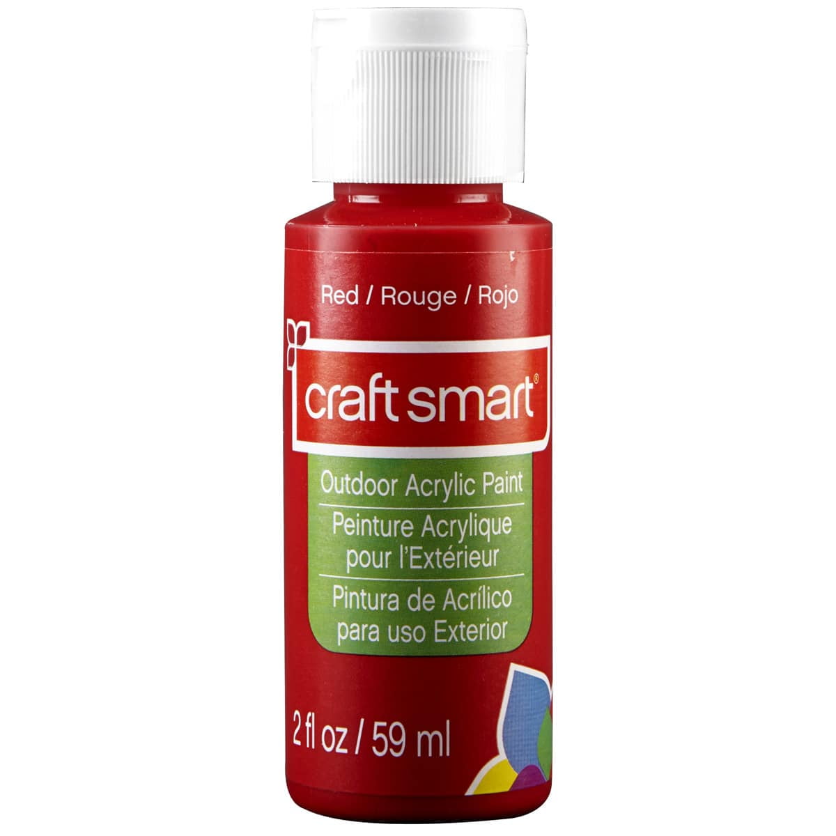 Craft Smart 2oz. Red Outdoor Acrylic Paint - Non-Toxic Paint for Drawing, Painting, Art & Crafts Supplies - Bulk 12 Pack