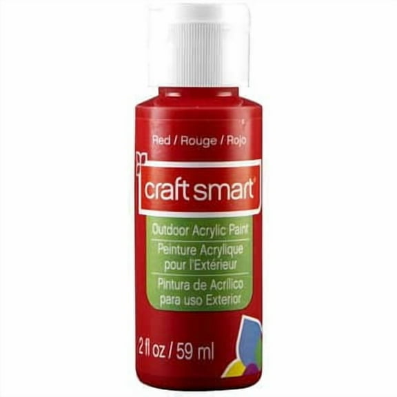 2oz. Red Outdoor Acrylic Paint by Craft Smart - Non-Toxic Paint for Drawing - Painting - Art & Crafts Supplies - Bulk 12 Pack