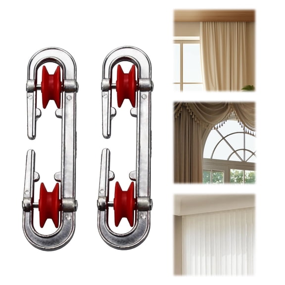 2p C Plastic Aluminum Clothesline Separator Spreader Pulley For Long Clothesline And Heavy Loads