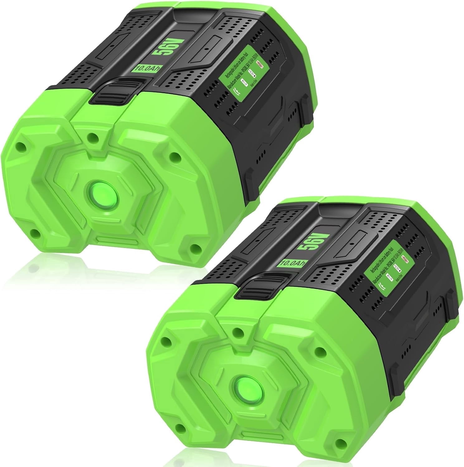 2pack 10000mAh Replacement for EGO 56V 56 Volt Lithium Battery Power+ Tools BA2800 BA4200 BA4200T CS1604 CS1804 CS1403 HT2400 LB6504 LB5804 LB6500 LB4800 PH1400 Tools
