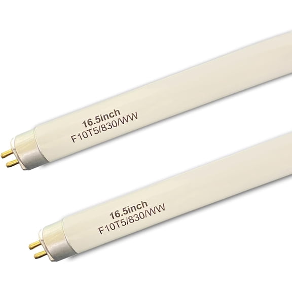 (2pack) 16 F10T5/830/L Fluorescent Bulb Replacement Jasco Warm White 10W 3000K Tubes, F10T5-WW Linear Light, 16.5 Overall Length