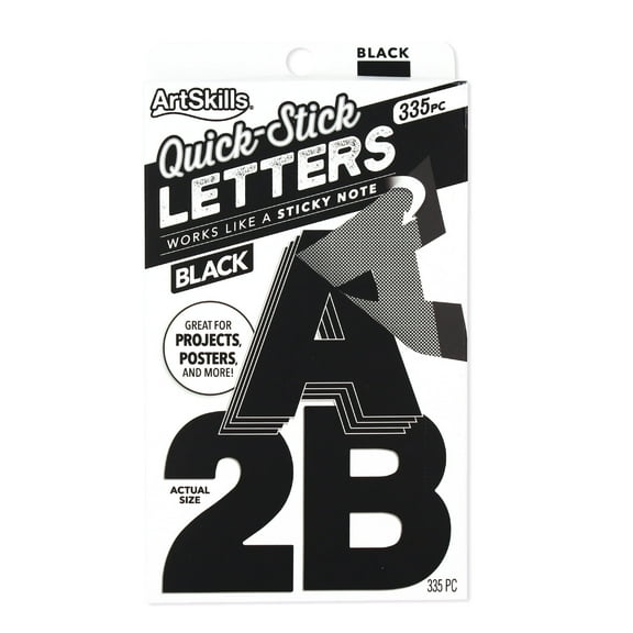 (2pack)ArtSkills 2.5" Black Paper Letters & Numbers, 335-Piece Set for Posters, School Projects & Crafts
