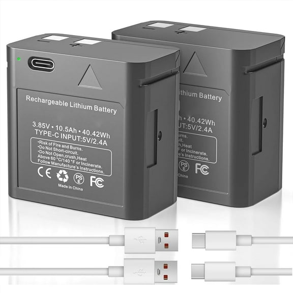 For LIT-10 Battery Pack, 10500mAh Battery Compatible with SPYPOINT Cellular Trail Camera Link-Micro, Link-Micro-S-LTE, Cell-Link 10, LM2 with Type-C Cable