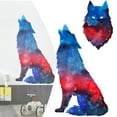 2pack BnGAJN Thanksgiving Day Sale Stickers,Starry Wolf Glow Pasted Bar