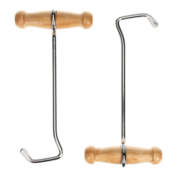 2pack Boot Hooks and Puller for Cowboy Boots, Wood Handles, Boot Pulls ...