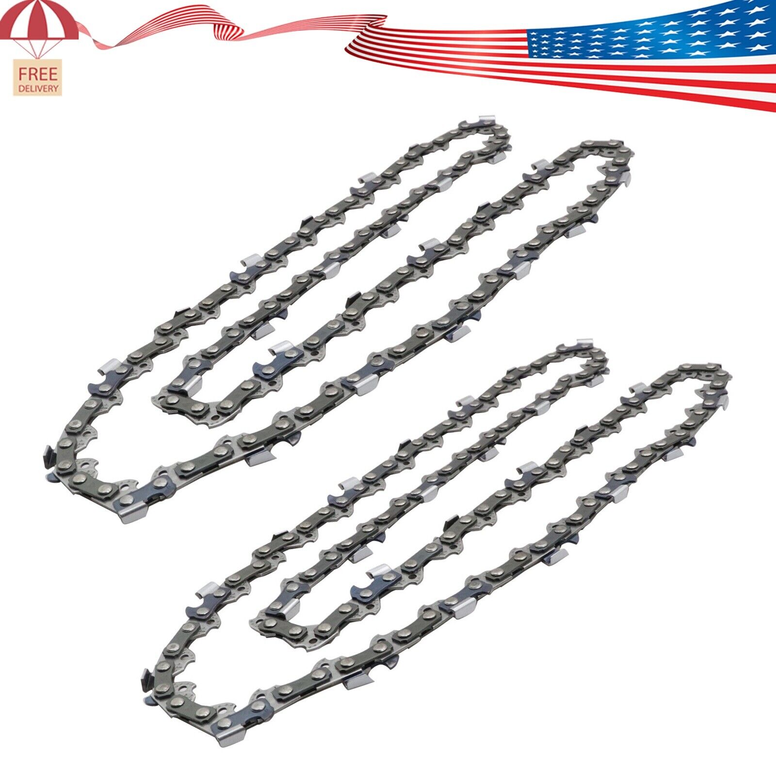 2pack Chain Blade for Stihl MS170 MS180 MS171 MS181 16" Bar 3/8"LP 55DL .043