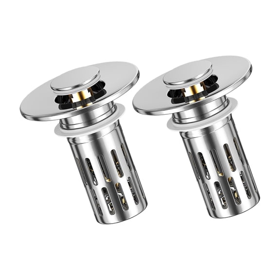 2pack Universals Bathroom Drain Plug Features Poping Up Mechanism Simple Installation Hair Catcher