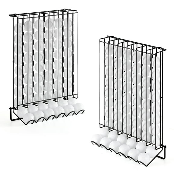 2pack Golf Ball Display Rack, Capacity for 120 Golf Balls, Sturdy Metal Golf Ball Storage Organizer