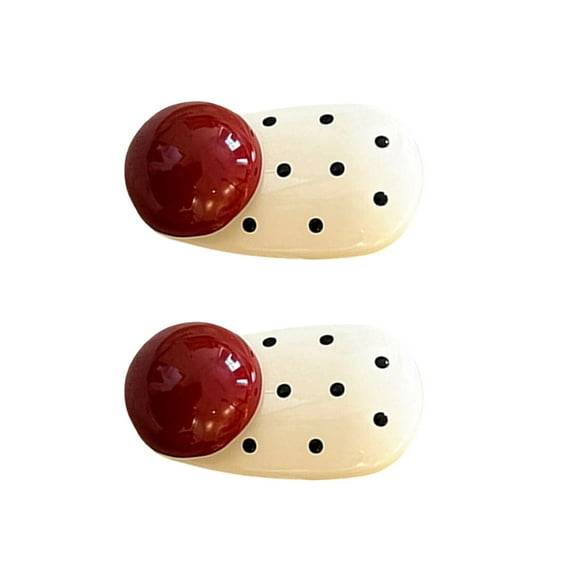 2pack Heart Shape Polkas Dots Hair Barrettes Fashion Hair Clip Girls Hair Barrettes for Various Hairstyles