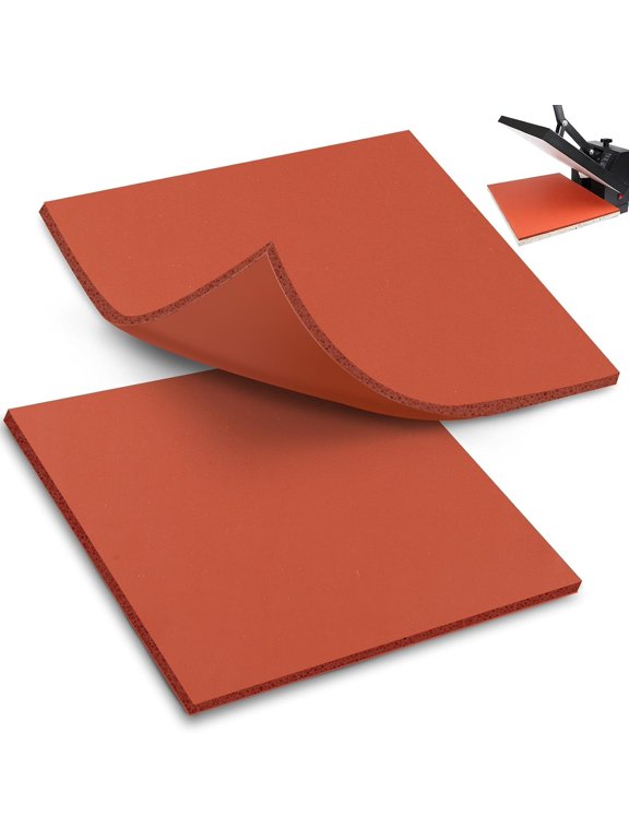 2pack Heat Press Mat 15x15IN, Heat Press Pad, Washable Double-Sided Heat Mat for Heating Press for Vinyl HTV Transfer, T-Shirt Iron, Sublimation Projects