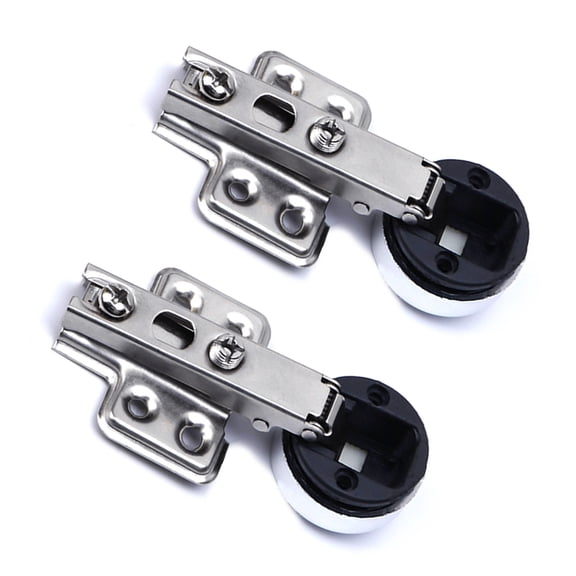 2pack Hydraulic Glass Door Hinges - Quiet Close Mechanism with Strong Steel Construction for Cabinet Doors