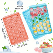 2pack Ice Cube Trays For Freezer, Ice Ball Maker Mold Mini circle Round Ice Cube Mold with Lid