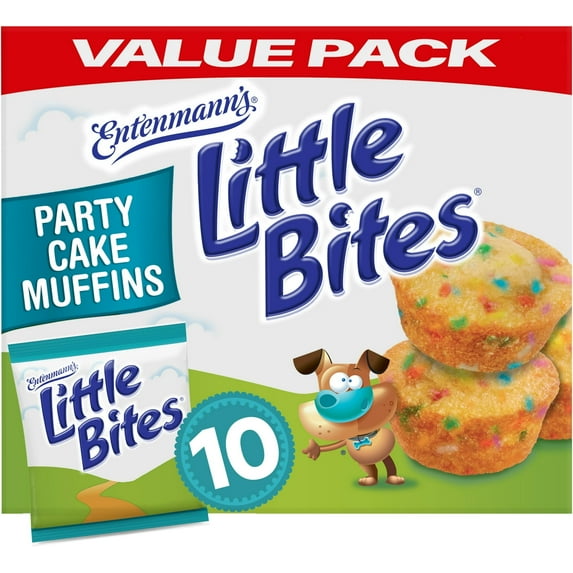 ( 2pack ) Little Bites Party Cake Muffins, 10 packs, Cake and Sprinkles Mini Muffins, 16.5 oz Multipack