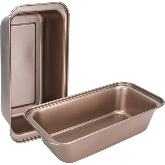 Bakdcore 9x5 inch Bread Pan, 2Pack Non-Stick Stackable for Baking Homemade Bread, Meatloaf, Cake