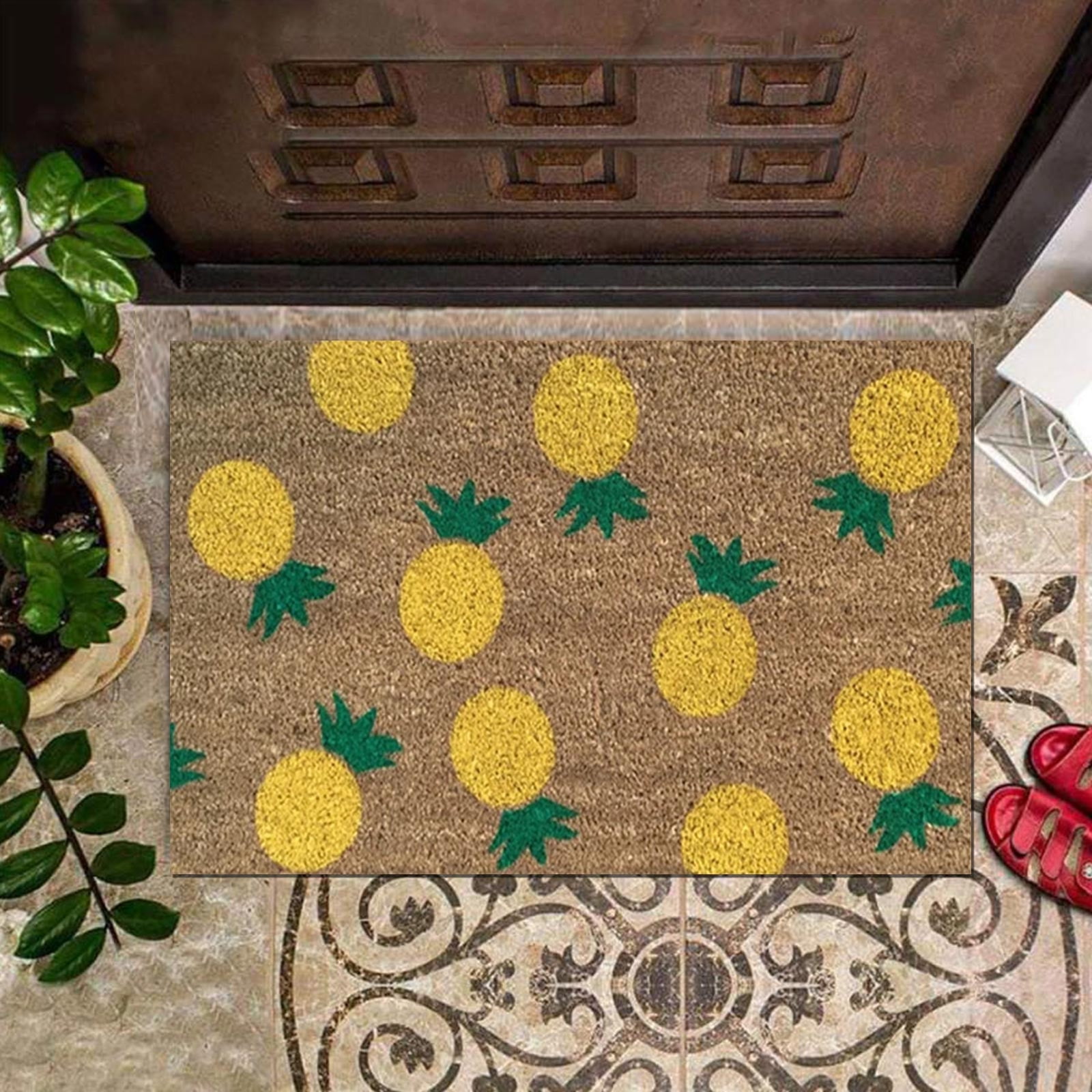 2pack LuClweCe Halloween Clearance Carpet,The Newest Fun Pineapple