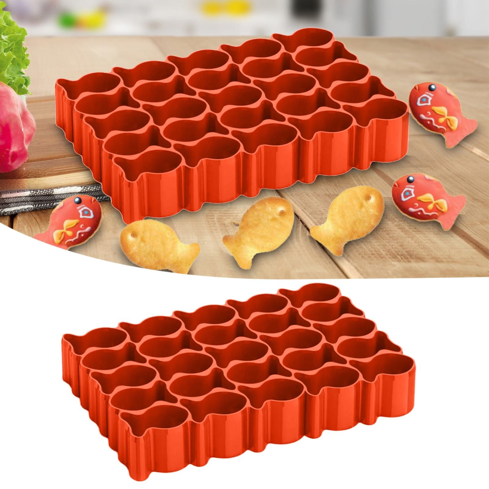 2pack LuClweCe Halloween Sale Biscuit Moulds,25Pcs Gold Fish Cutter Set