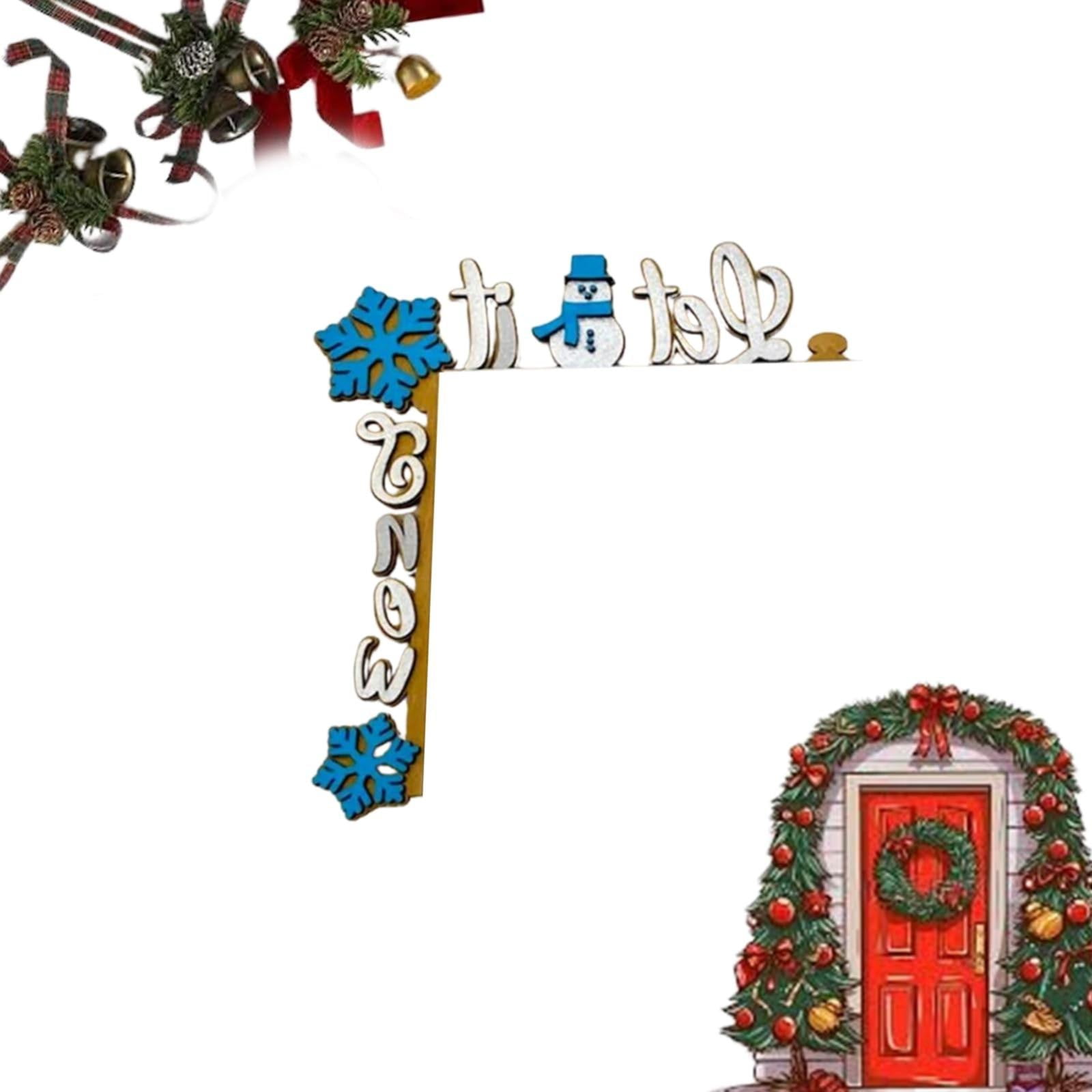 2pack LuClweCe Halloween Sale Hangs,Wooden Christmas Door Corner