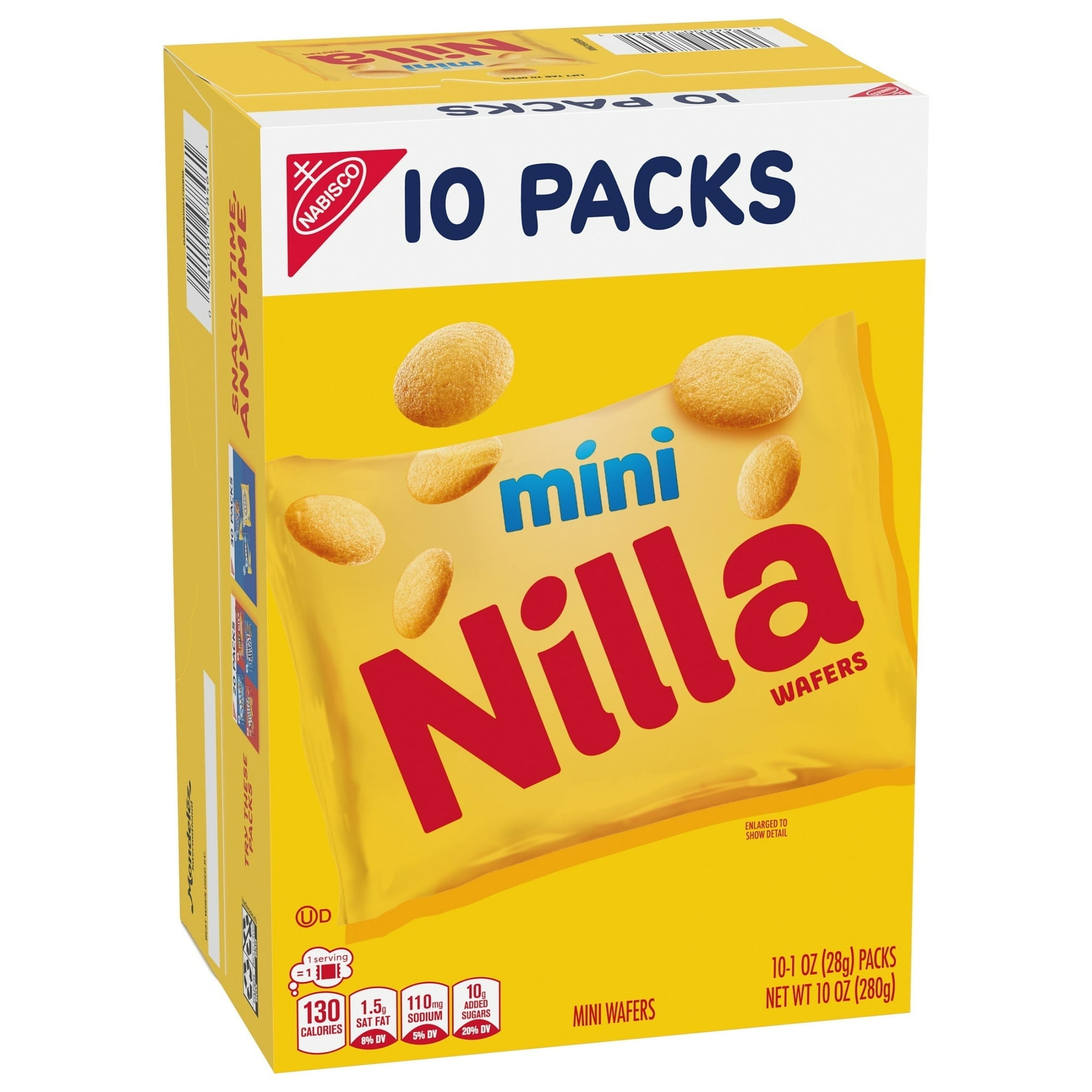 ( 2pack ) NILLA Wafers Mini Cookies, Vanilla Wafers, 10 Snack Packs