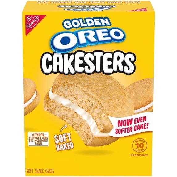 2pack OREO Golden Cakesters Soft Snack Cakes, 5 - 2.02 oz Snack Packs