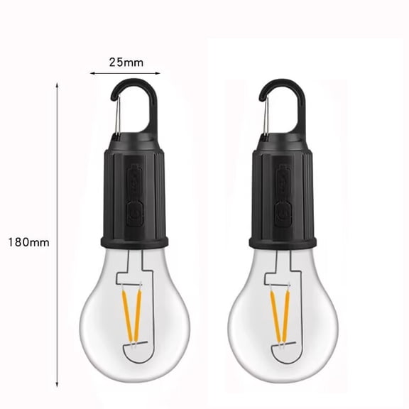 2pack Outdoor Solar Powered LED Lamp Bulbs USB Charging Camping Light Portable Night Lights  Waterproof Flashlight Fishing Essentials