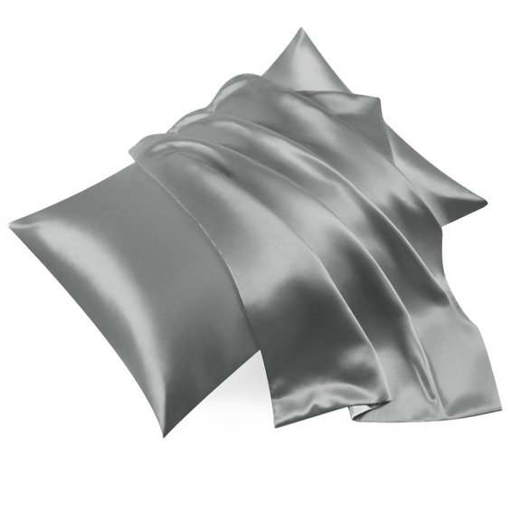 2pack Pillowcases,Breathable & Silky Soft Cool Bedding Pillow Covers with Envelope Closure(Grey,Standard)