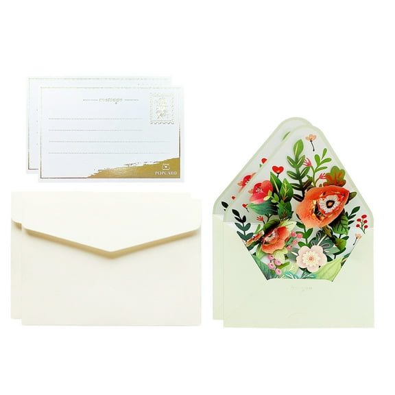 2pack Pop Up Card 3D Greeting Card, Mothers Day Fathers Day Teachers' Day and Birthday, for Kids Mom Dad, All Occasions