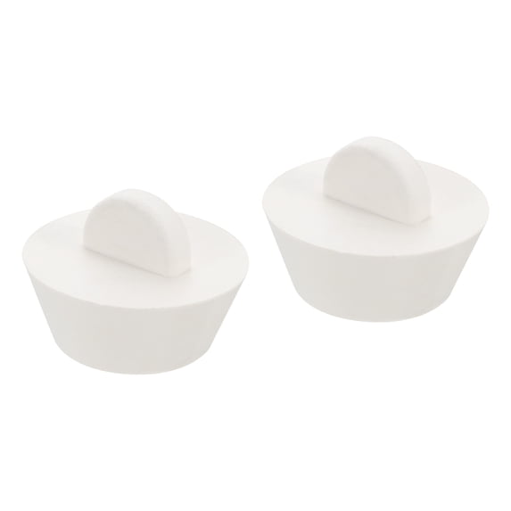 Uxcell 2Pcs Rubber Drain Stopper Bathtub Drain Plug Rubber Sink Stopper Drain Plug White 1 Inch to 1-3/8 Inch