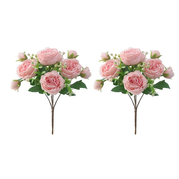2pack Silk Flower Cascading Bouquets Bride Handheld Bouquets Wedding Flowers for Home Decoration