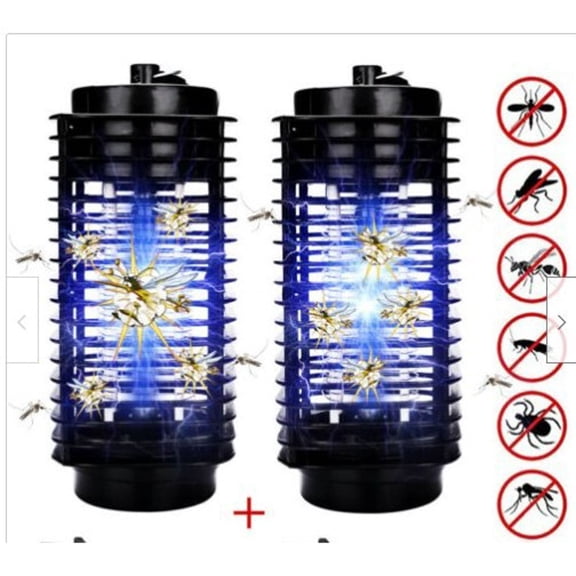 2pack Solar Bug Zapper Outdoor/indoor,Ultra QuietRadiation-Free Mosquito & Fly Killer Lamp, Waterproof Insect Control for Garden, Patio