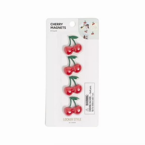 2pack U Brands 4ct Cherry Magnets Red