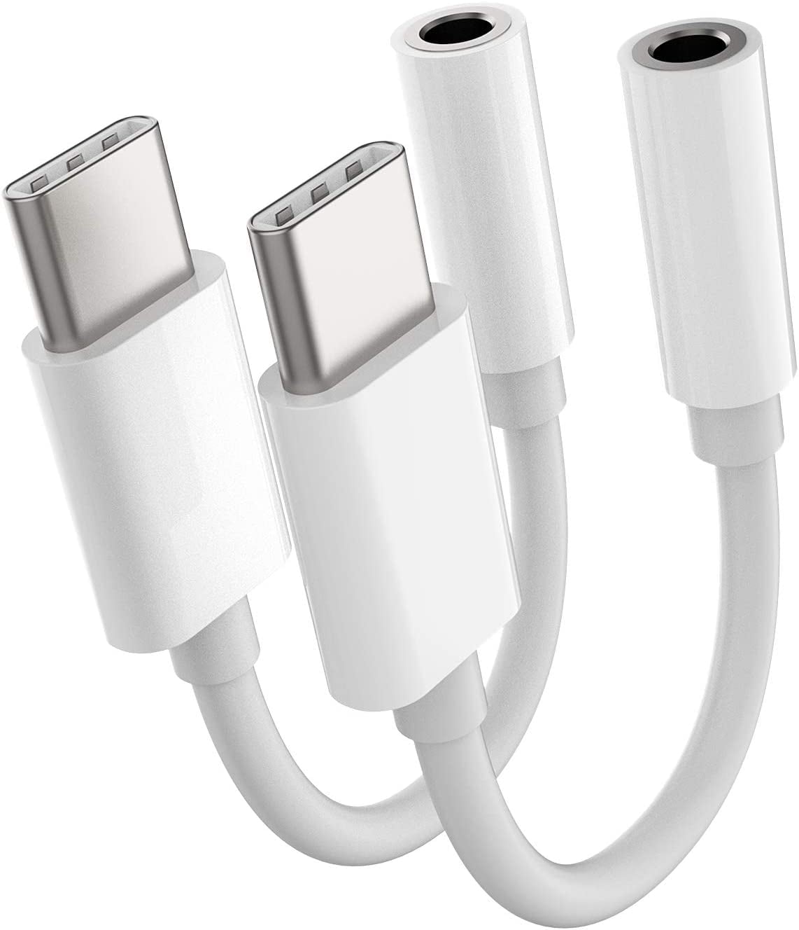2pack,USB C to 3.5mm Headphone Jack Adapter,USBC Type C Android AUX ...