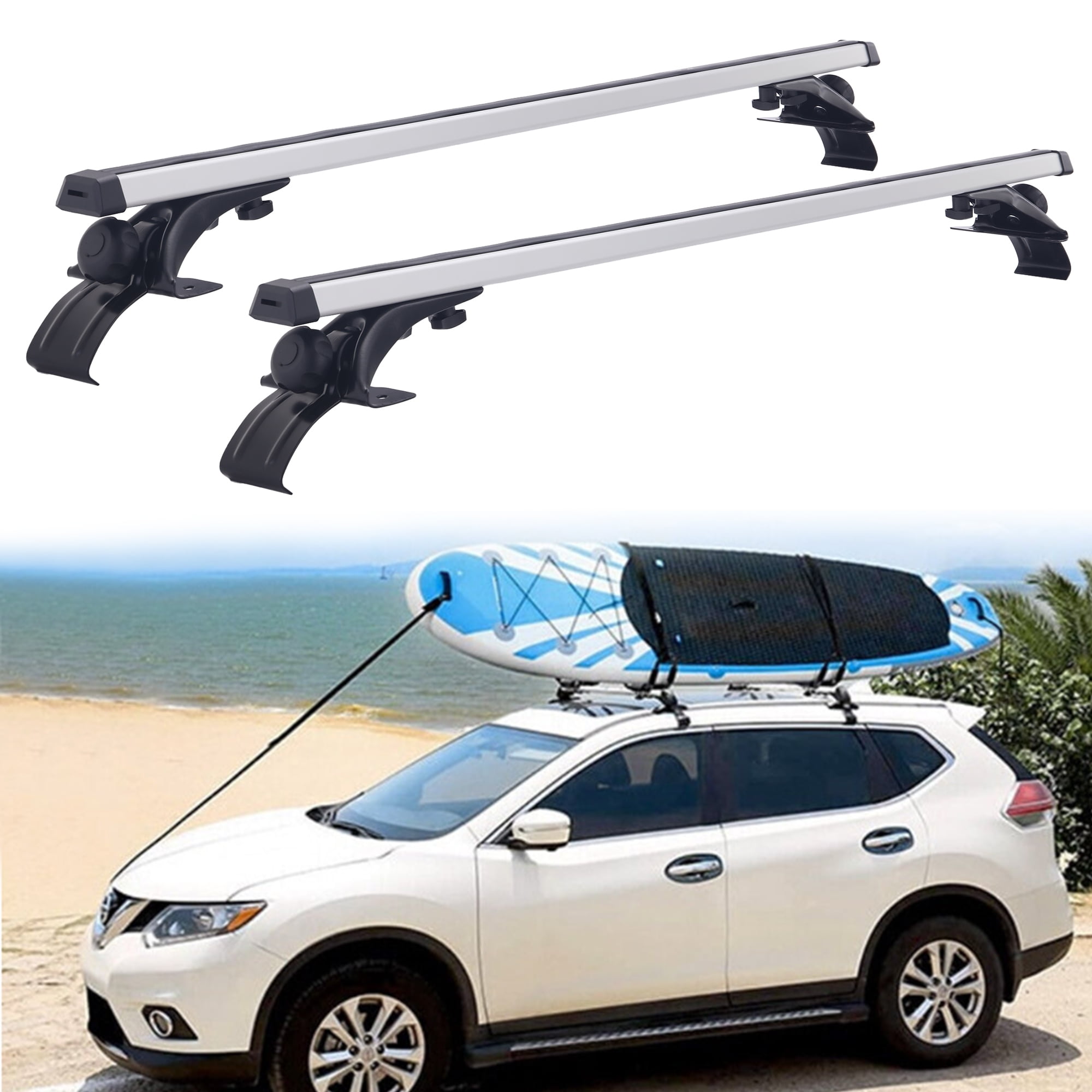 2pack Universal 48" Car Top Roof Rack Cross Bars Kayak Cargo Carrier Roof Rack
