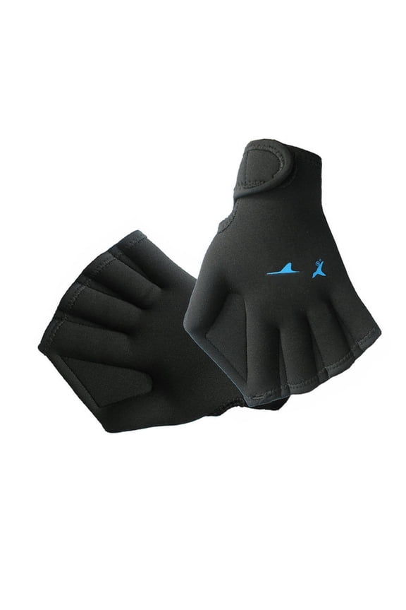 2pack Water Resistance Swim Gloves Good Elasticities Swim Finger Webbed Gloves for Adults and