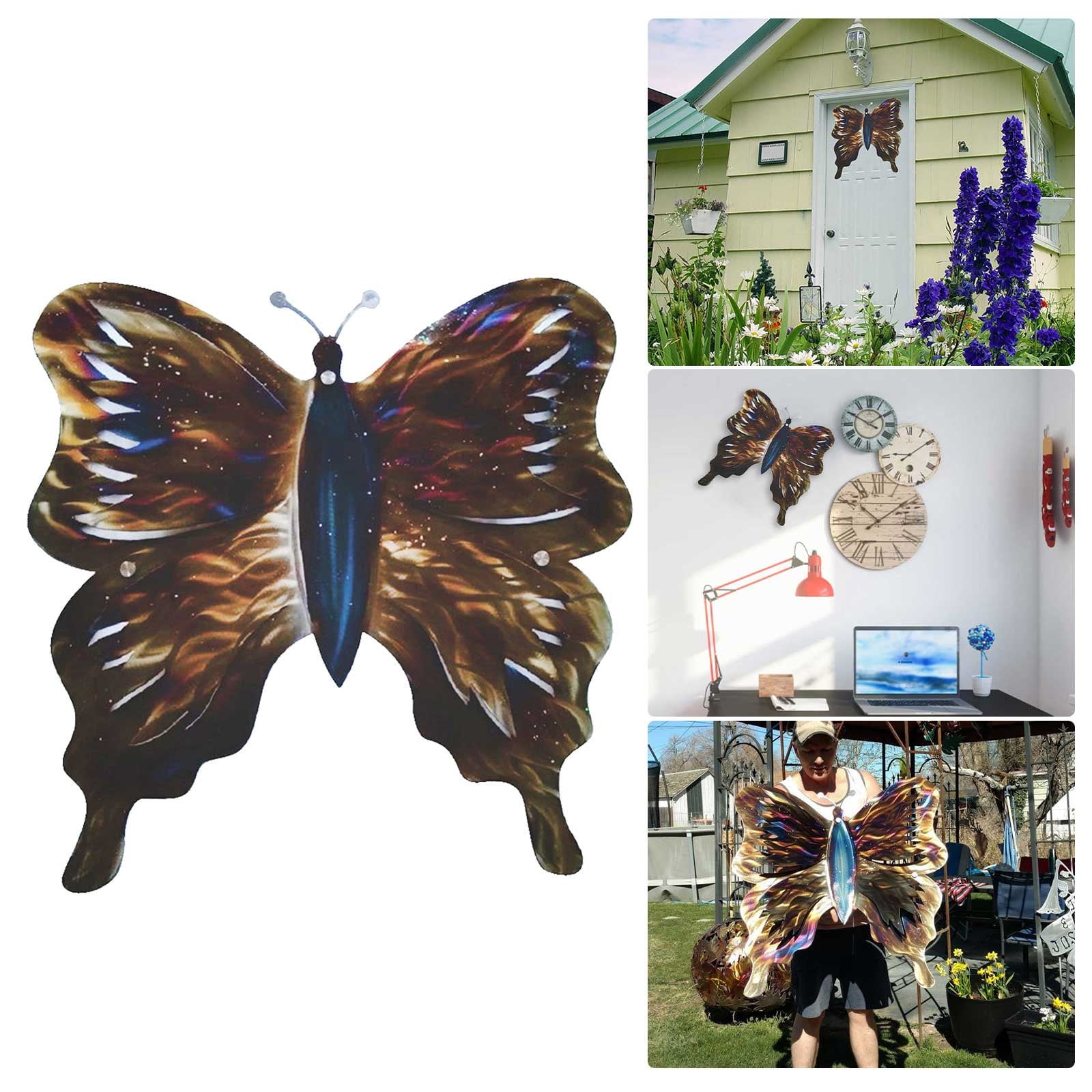 2pack Wuxinga Halloween Deals Hangs,Outdoor Butterfly Metal Butterfly