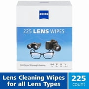 2pack  ZEISS Gentle and Thorough Cleaning Eyeglass Lens Cleaner Wipes, 225 Count