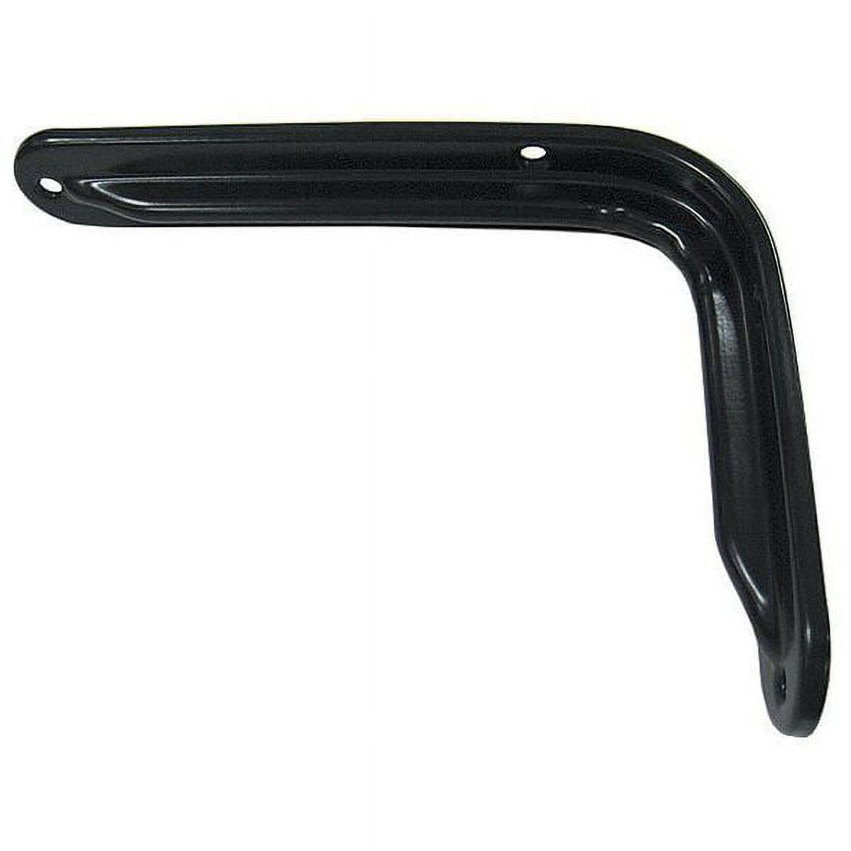 2pack ZoroSelect 33TZ31 Shelf Bracket, Steel, Black, 7-3/4 in. L