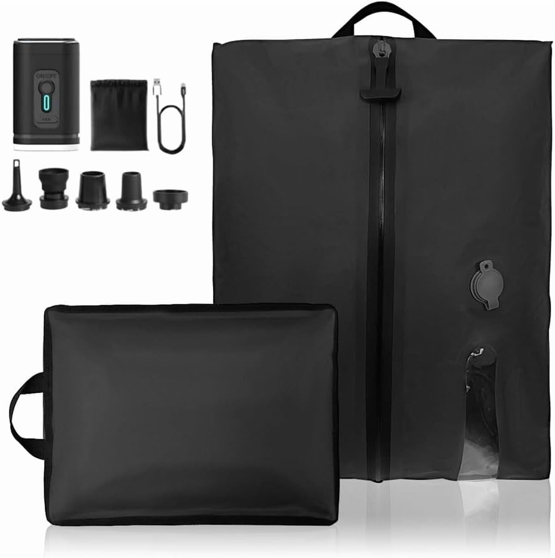 2packbag with Vacuum Bags for Suitcase, Travel Vacuum Bags with Pump Portable USB Electric Saver Backpack Storage Luggage Lightweight Air Compression Seal Packing Save Space