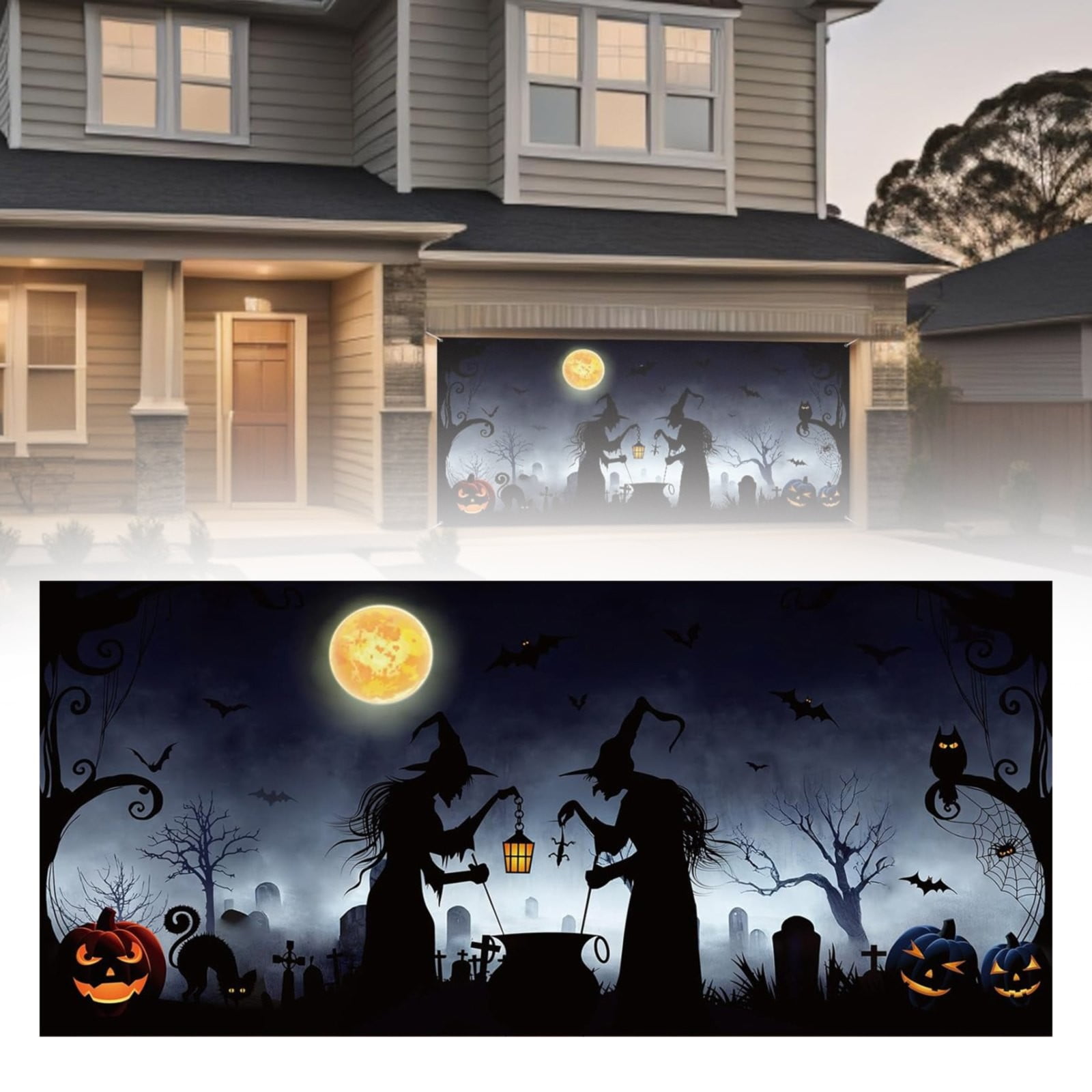 2packs BnGAJN Halloween Deals Wall stickers,Garage Friends Halloween